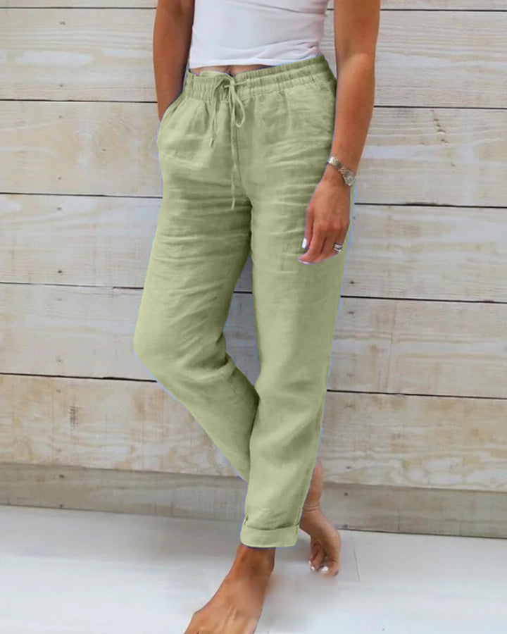 LIVIA™ | Pantalon en lin aéré et extensible
