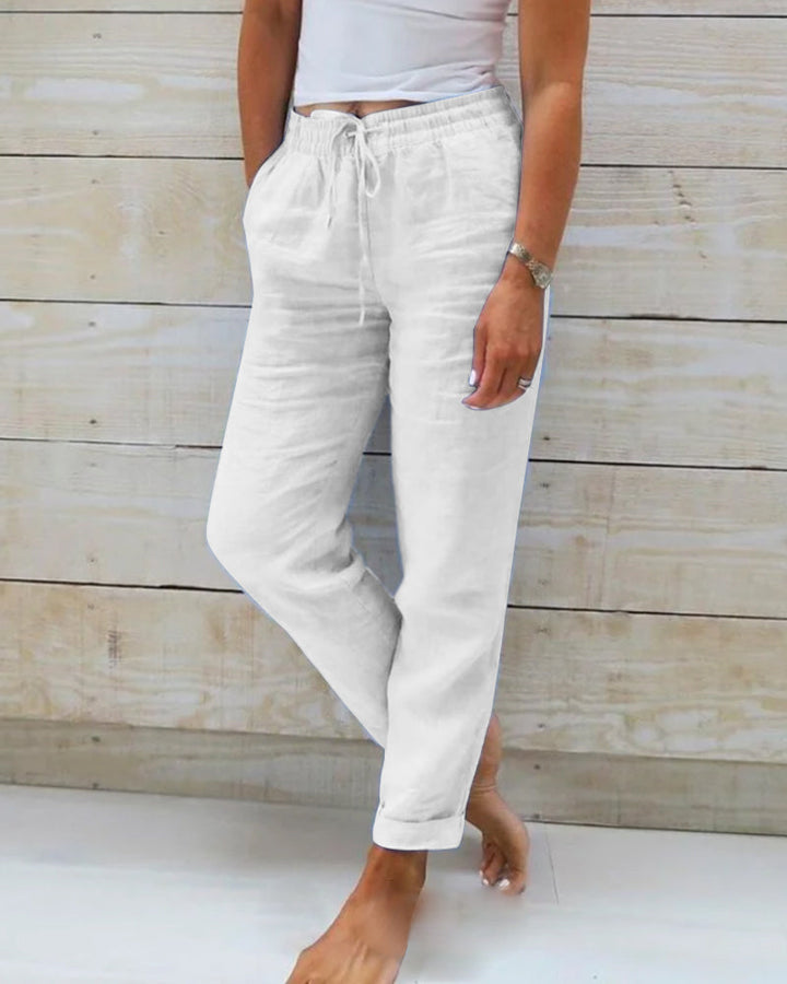 LIVIA™ | Pantalon en lin aéré et extensible