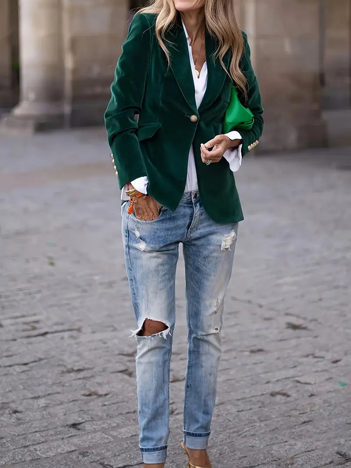 JULISSE | BLAZER ÉLÉGANT EN VELOURS 