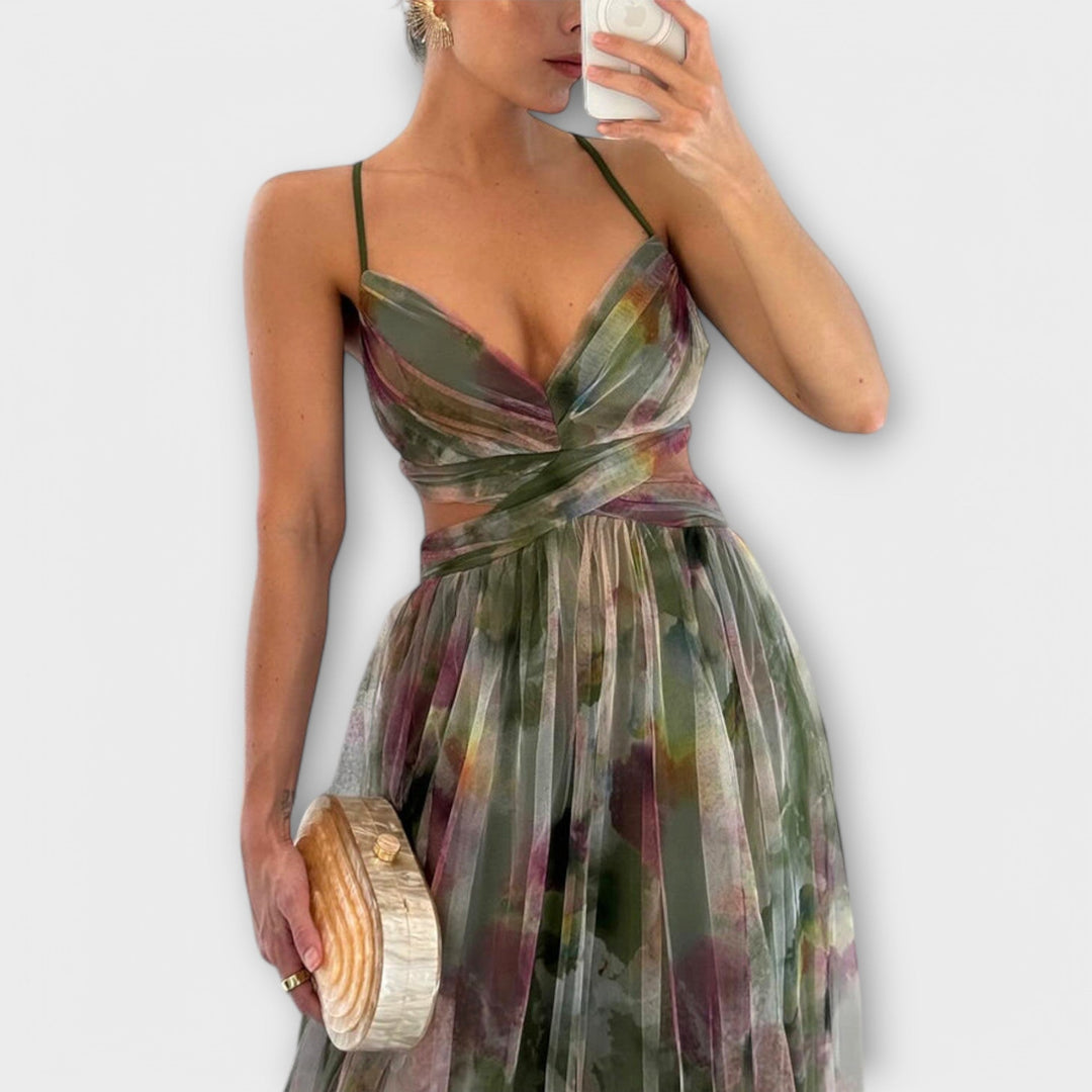 Annai Mesh Maxi Kleid - Elegant und Figurbetonend