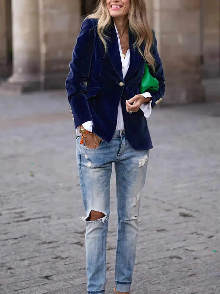 JULISSE | BLAZER ÉLÉGANT EN VELOURS 
