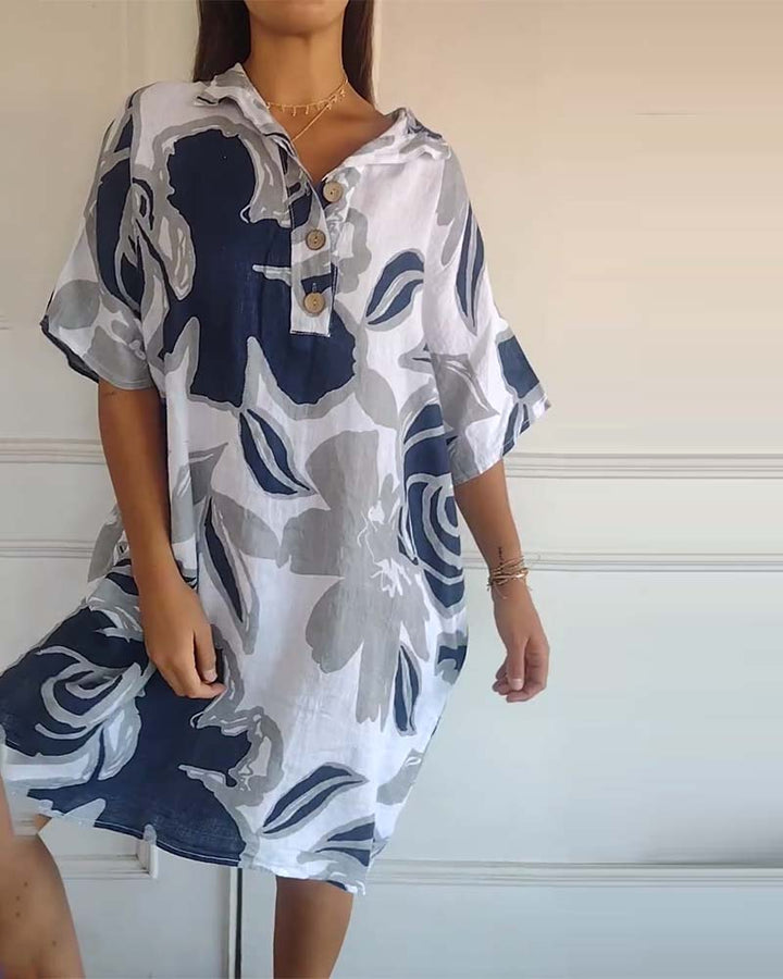 Rita | Geblümtes Kleid mit Reverse-Tasche