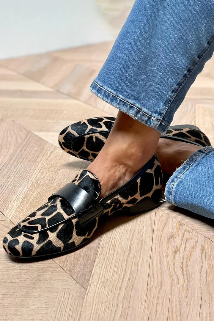 Elegante Animalier Mokassins