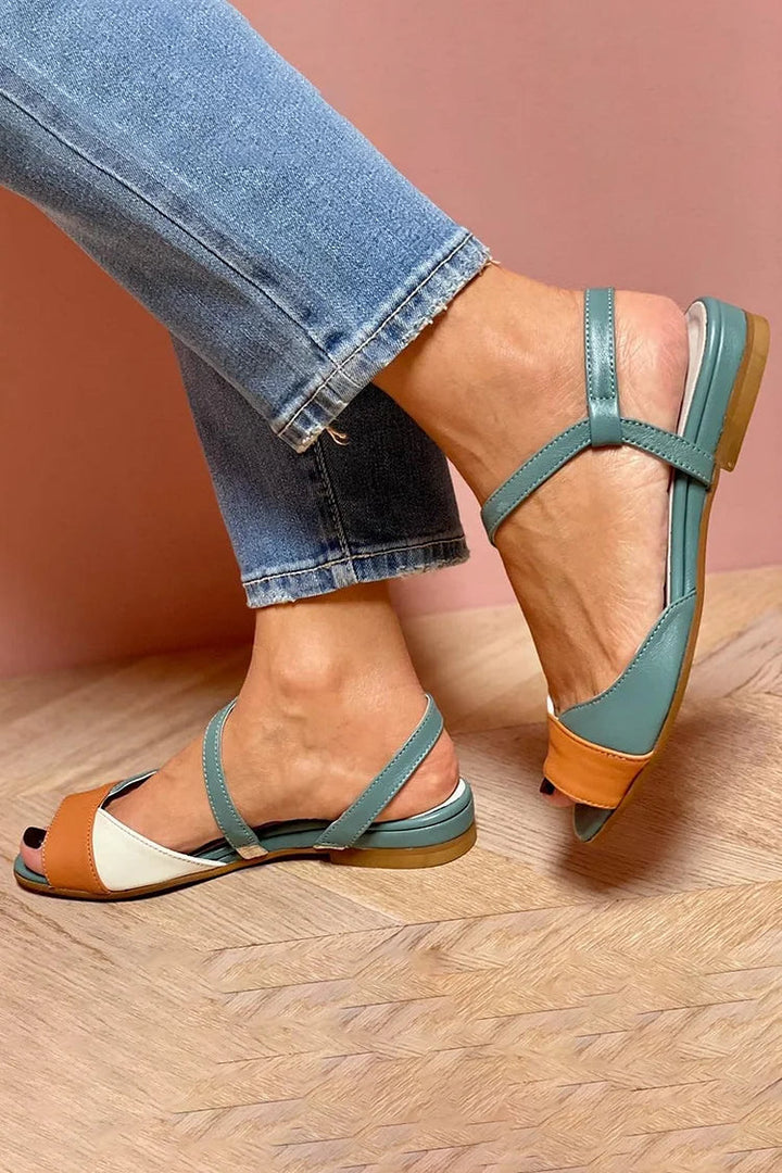 Komfort-Boost Farbblock Sandalen