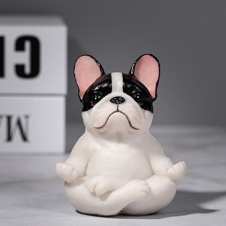Französische Bulldogge Yoga Kunst