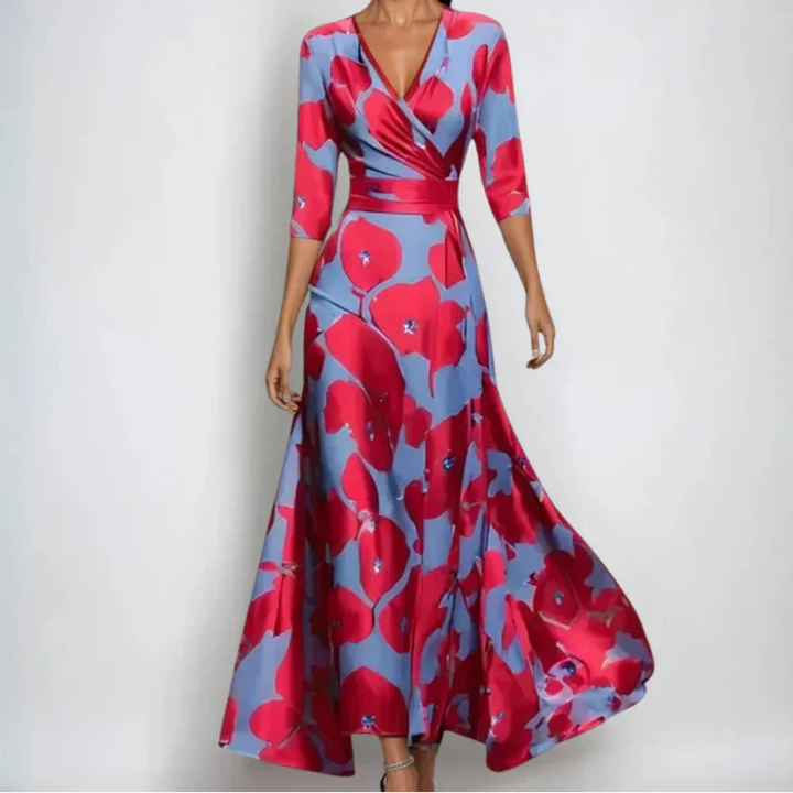 Emily - Luxuriöses Blumenkleid