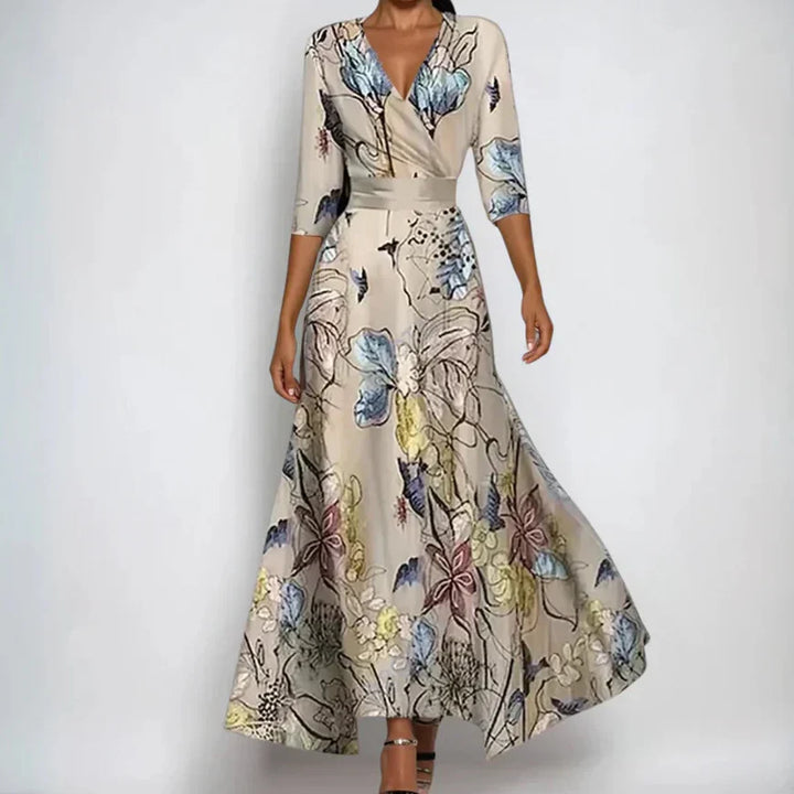 Emily - Luxuriöses Blumenkleid