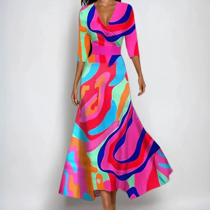 Emily - Luxuriöses Blumenkleid