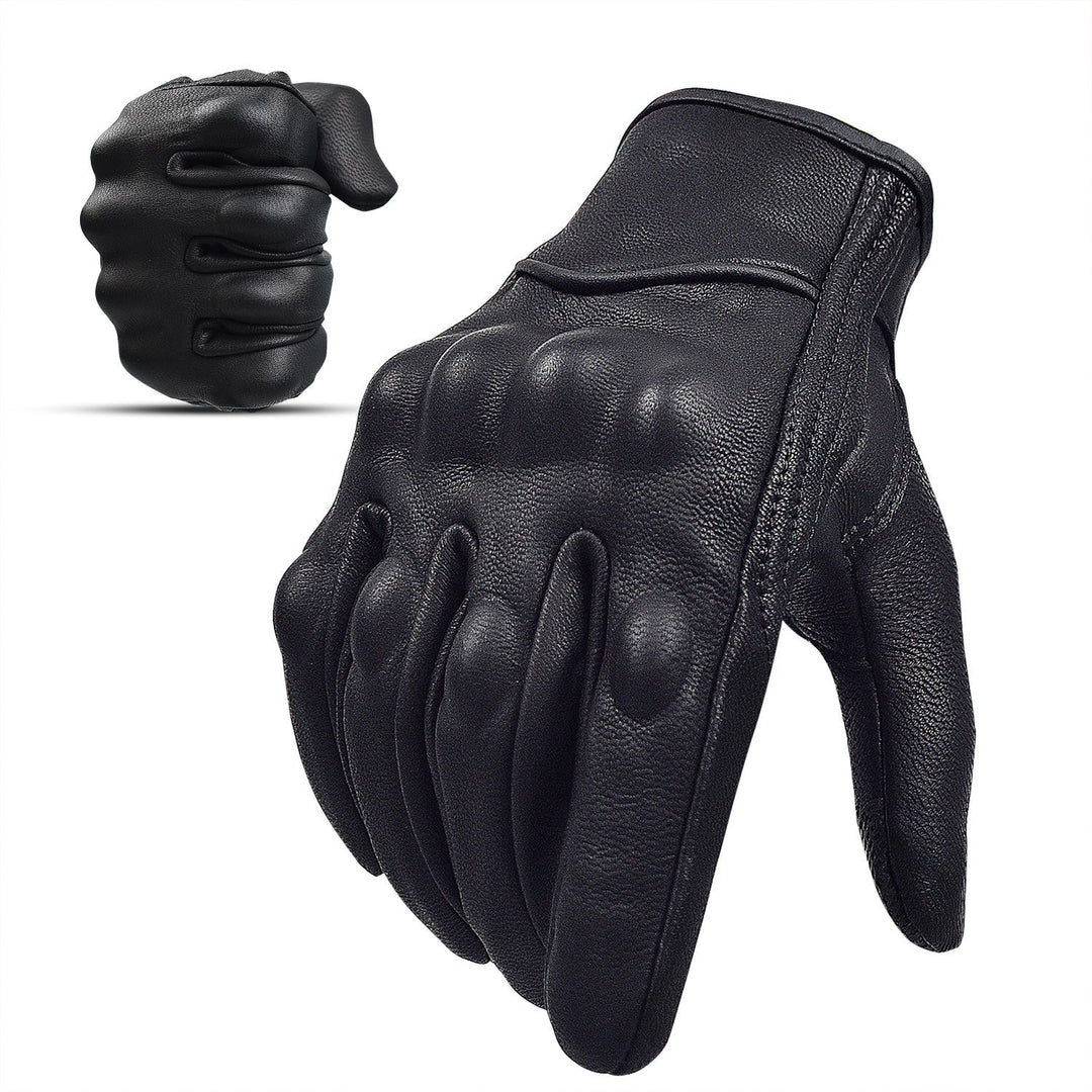 PU-Leder Motorradhandschuhe mit Touchscreen-Funktion