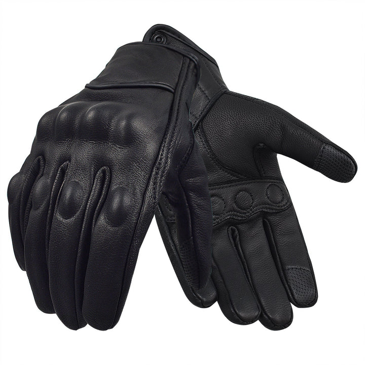 PU-Leder Motorradhandschuhe mit Touchscreen-Funktion