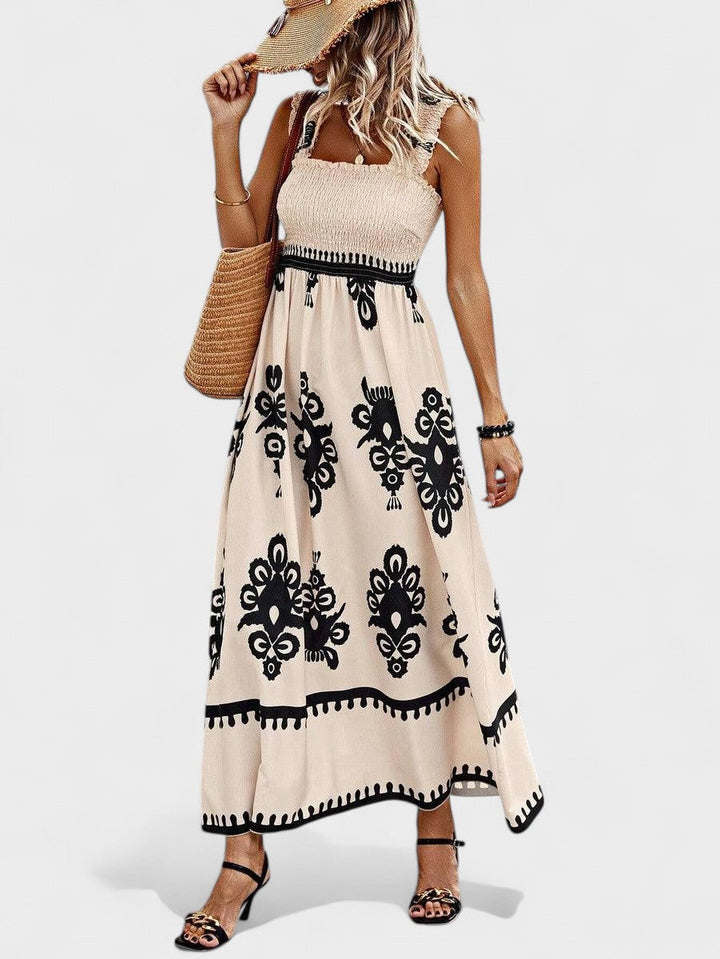 Liora | Robe longue à corsage froncé