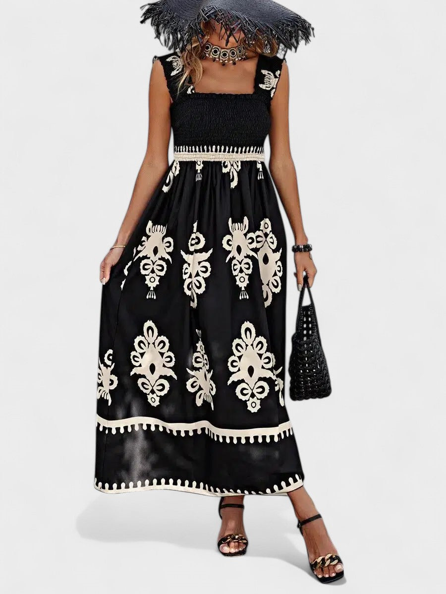 Liora | Robe longue à corsage froncé