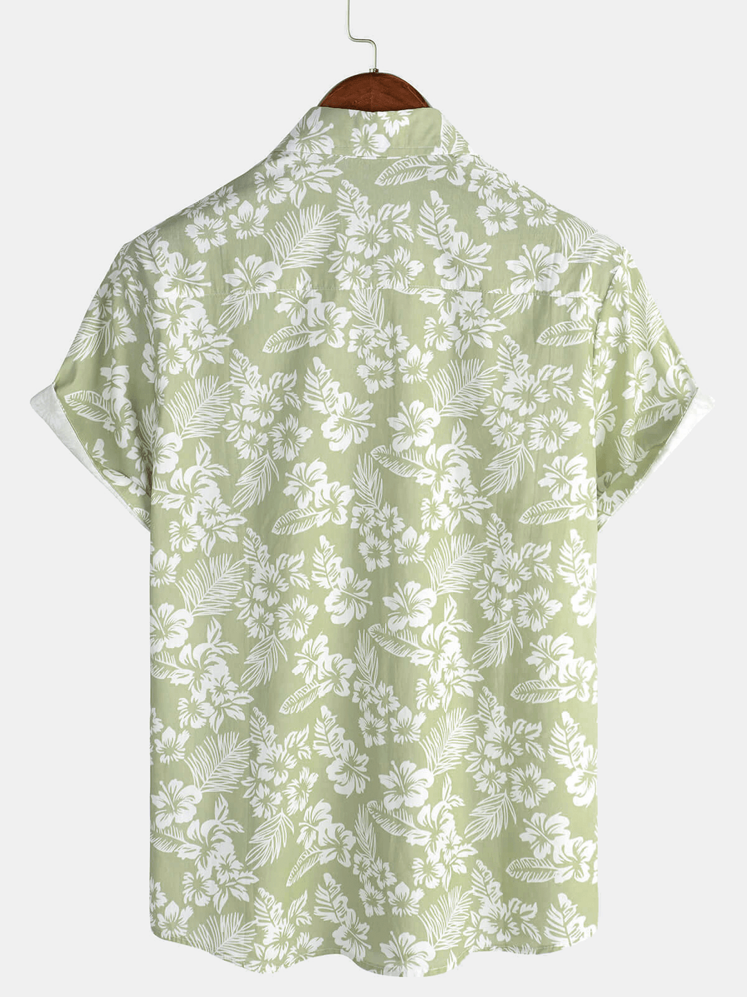Chemise hawaïenne d'été à manches courtes pour homme avec motif floral