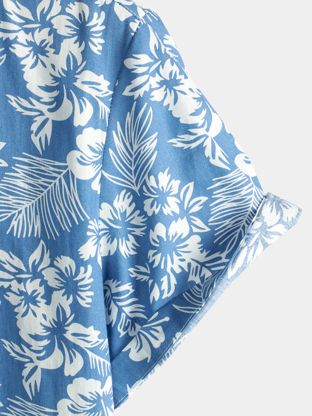 Chemise hawaïenne d'été à manches courtes pour homme avec motif floral