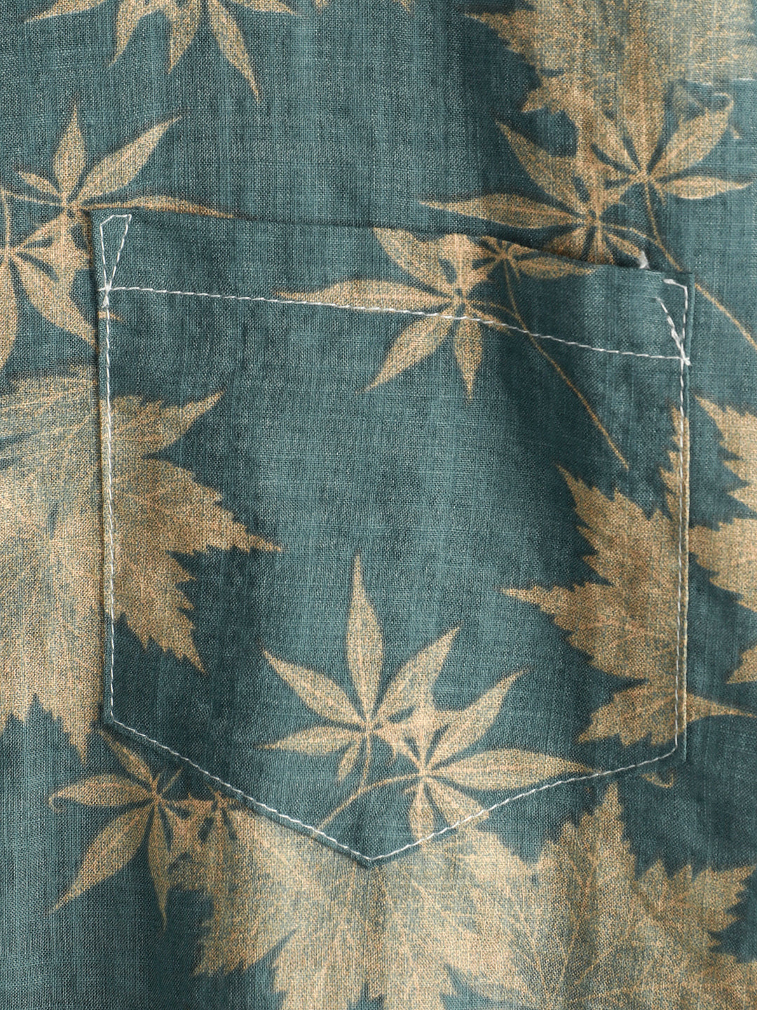 Chemise d'été en coton pour homme avec motif feuille d'érable