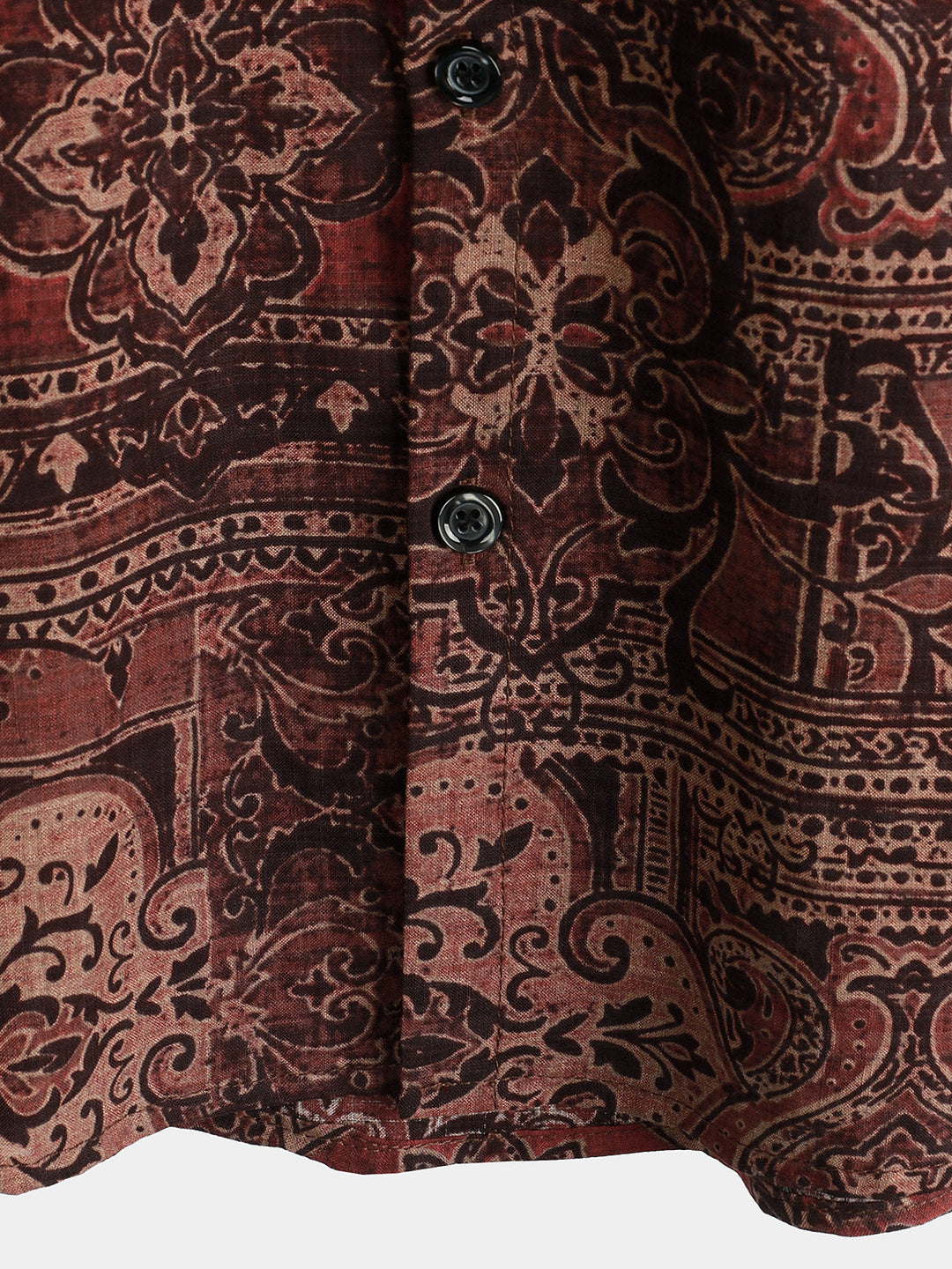 Herren Retro Urlaubs 70er Paisley Kurzarmhemd