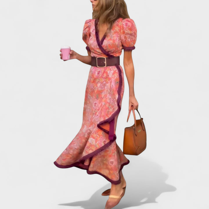 Vina | Robe portefeuille fleurie