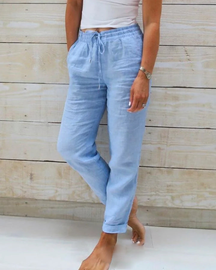 LIVIA™ | Pantalon en lin aéré et extensible