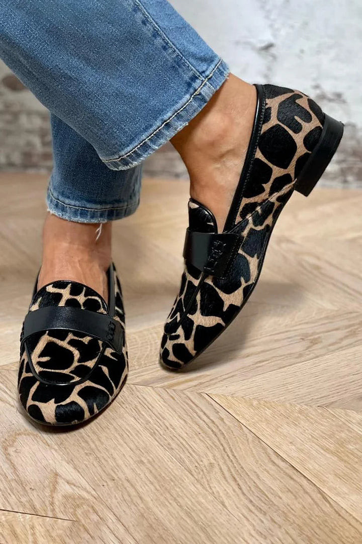 Elegante Animalier Mokassins