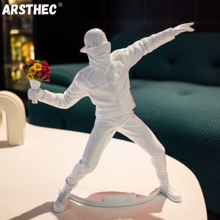 Maskierte Blumenwerfer-Skulptur - Arsthec®