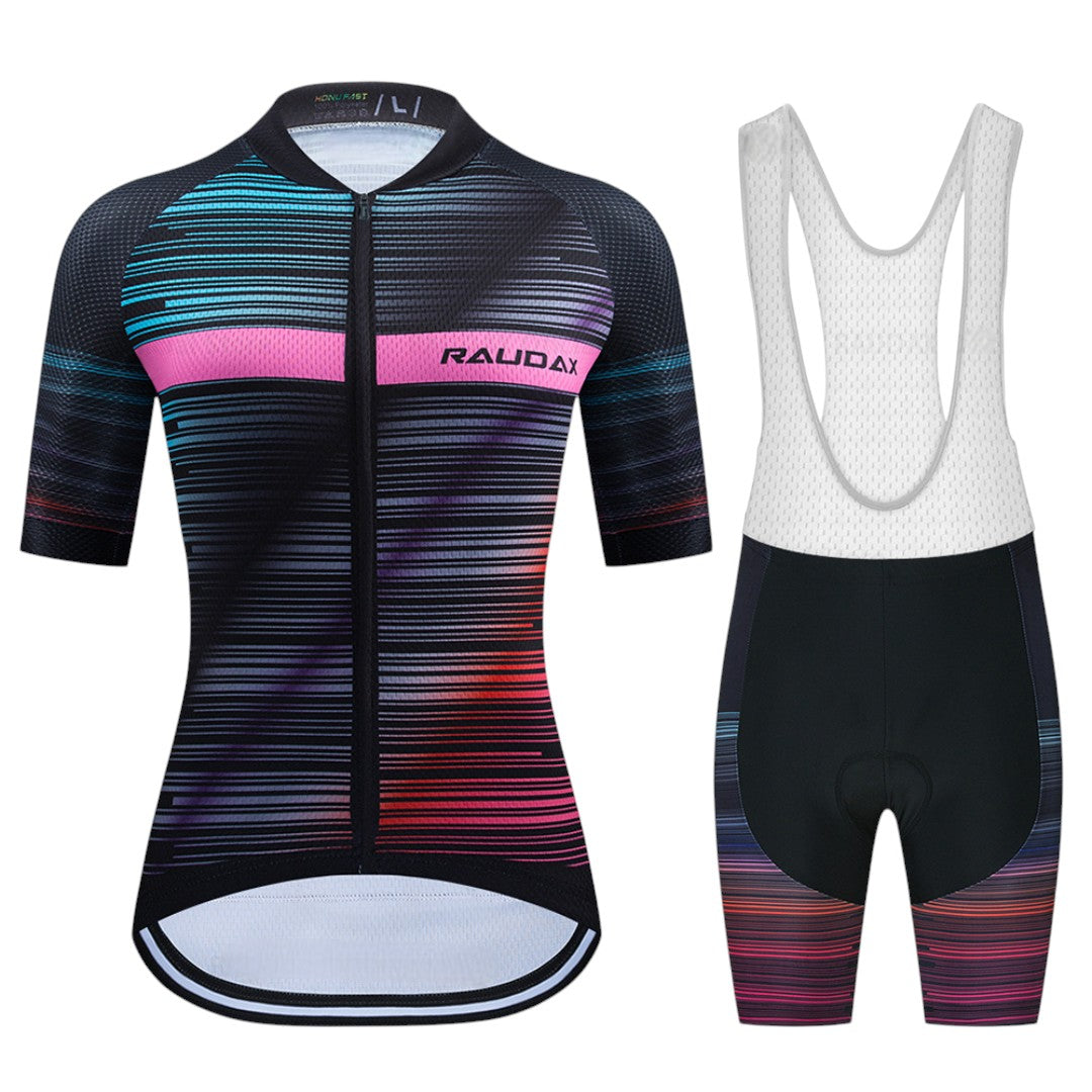 Tenue de cyclisme d'été pour femme AKTIVABENTEUER™ RAUDAX | Respirante, protection UV et coussinet en gel 19D 