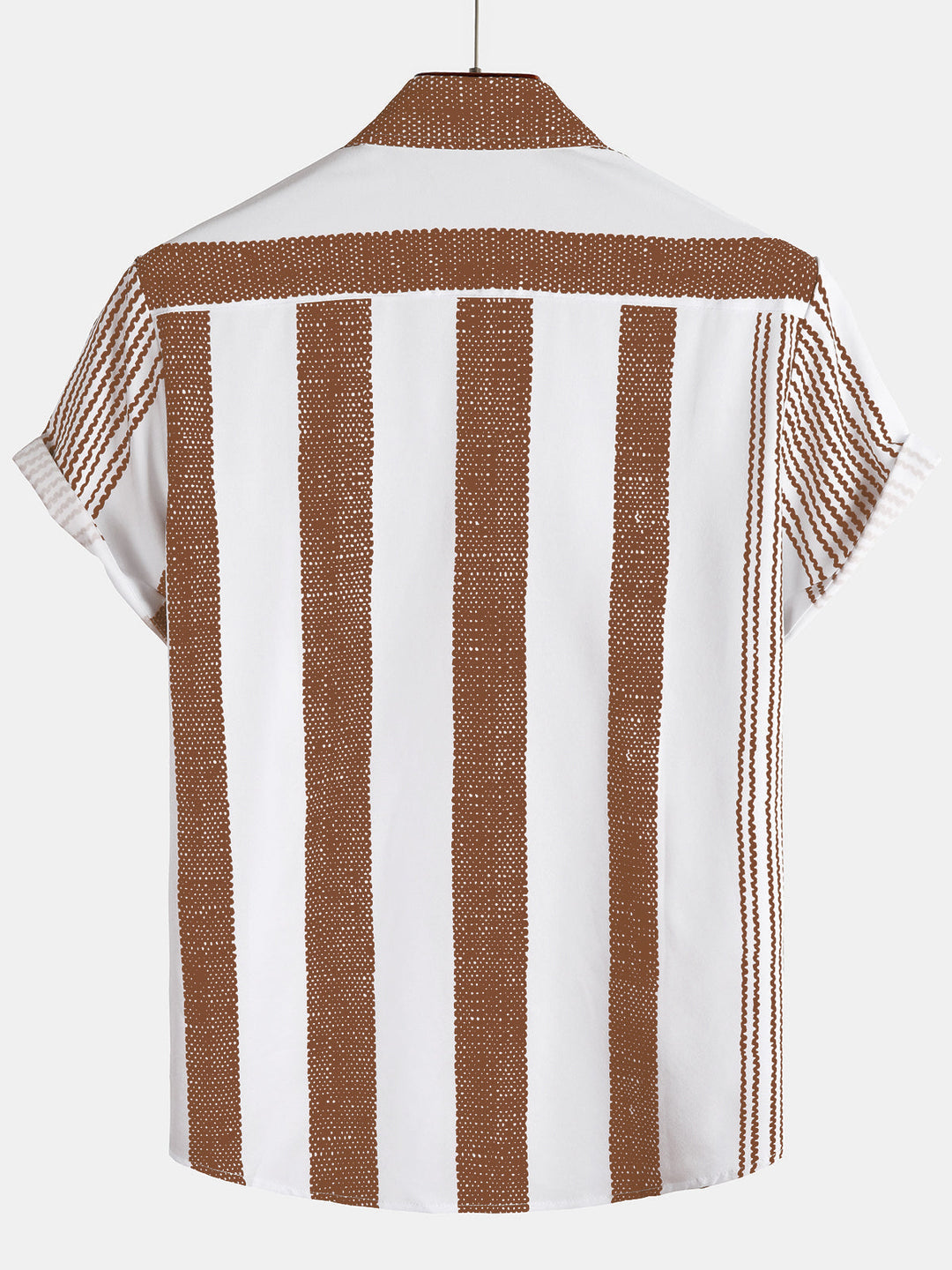 Chemise décontractée à manches courtes et rayures pour homme
