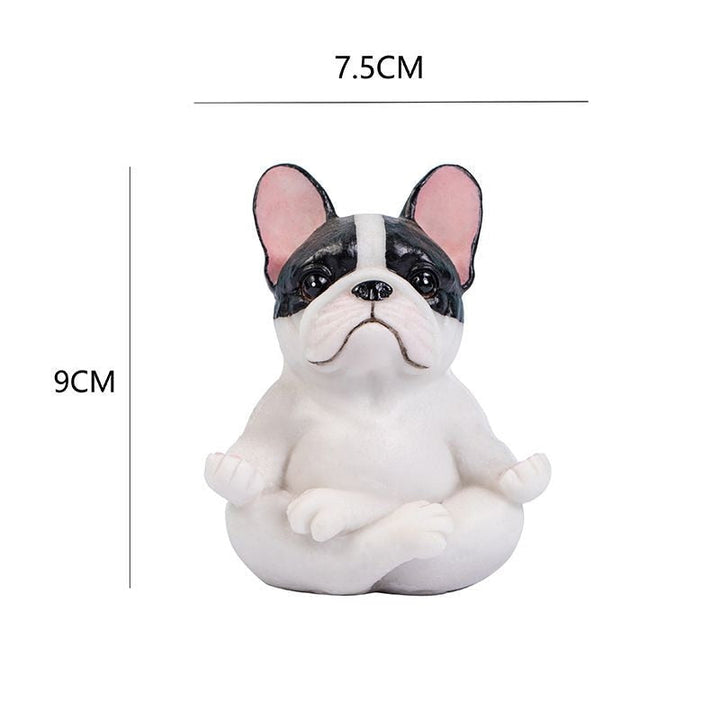 Französische Bulldogge Yoga Kunst