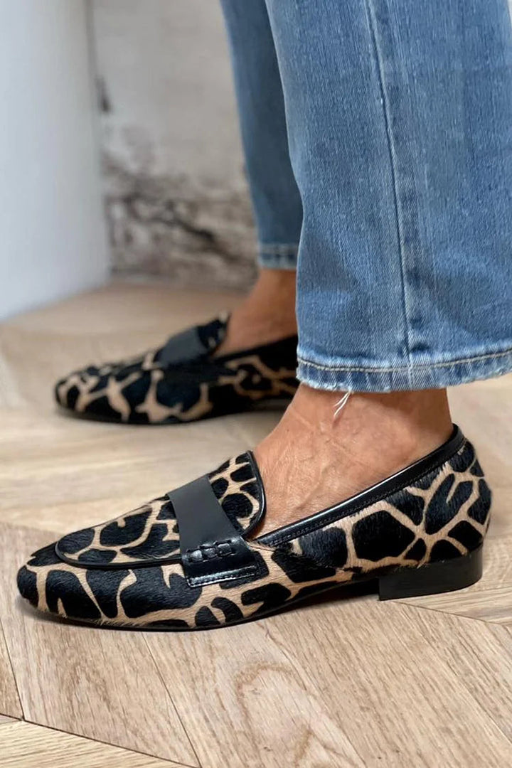 Elegante Animalier Mokassins