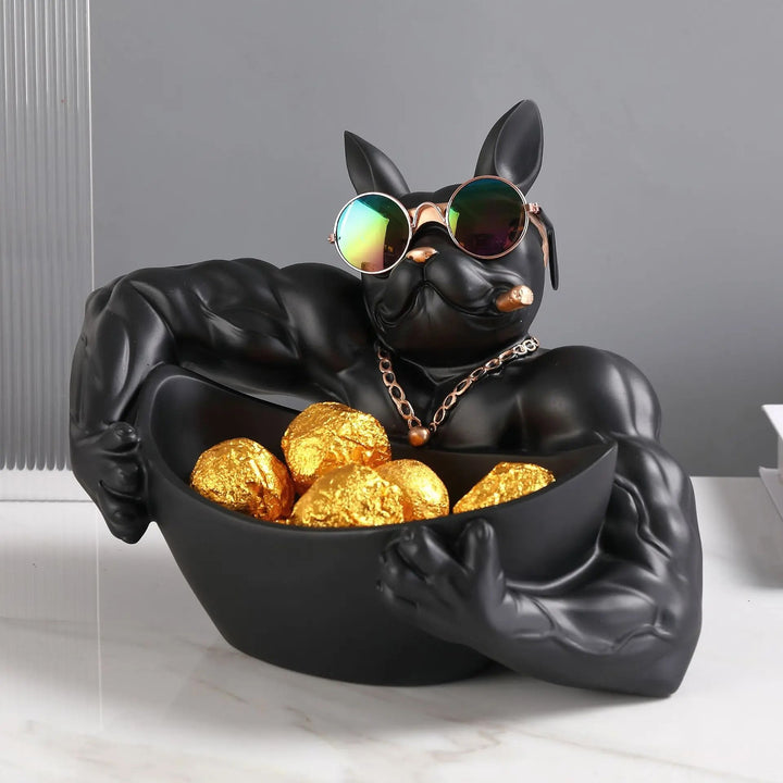 Maskulines Französisches Bulldoggen-Tablett