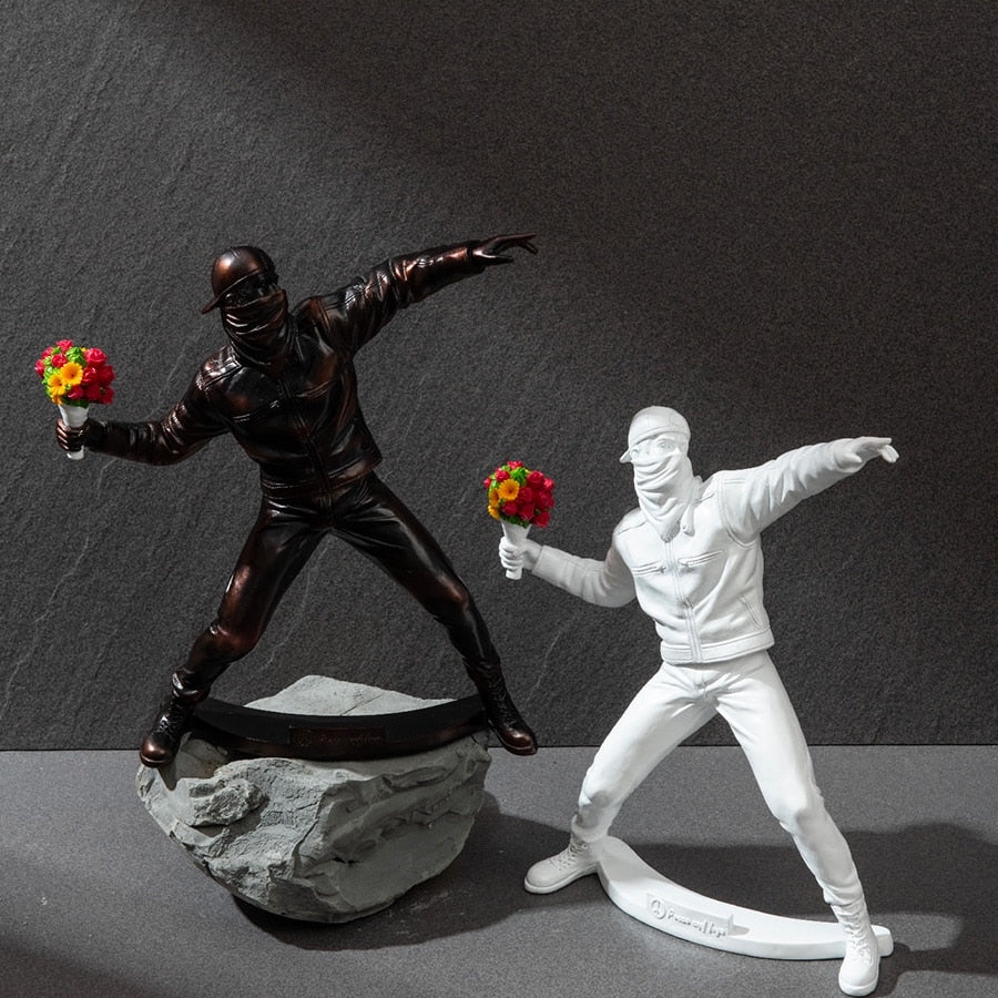 Maskierte Blumenwerfer-Skulptur - Arsthec®