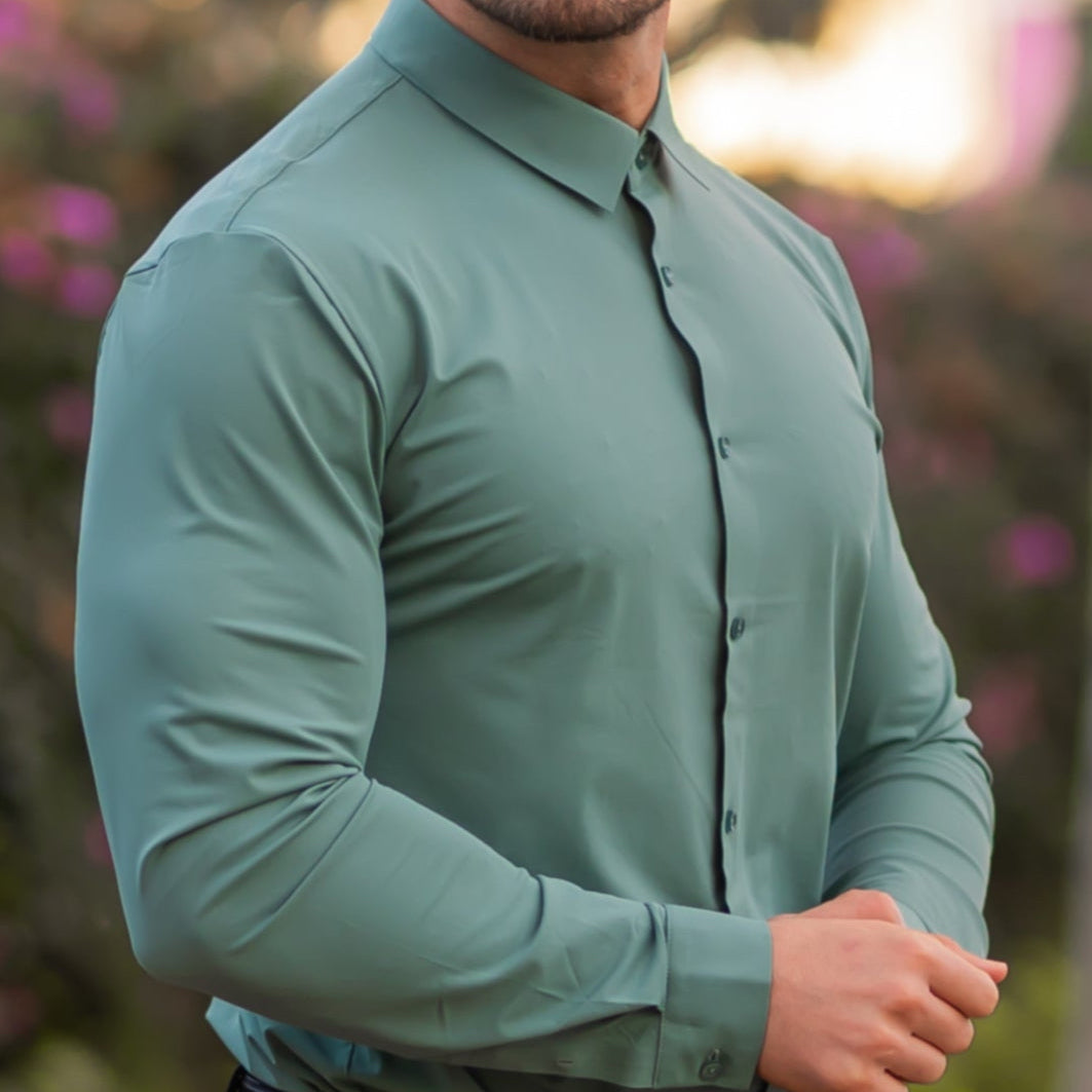 Jay| Muskel-Fit Strickhemd