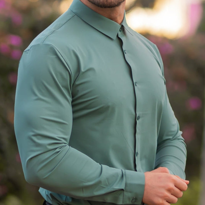 Jay| Muskel-Fit Strickhemd
