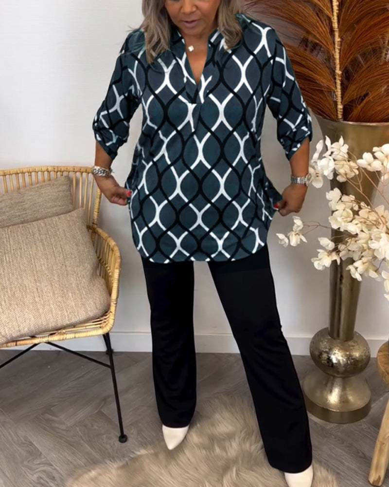 Noor – Bluse mit Grafischem Print