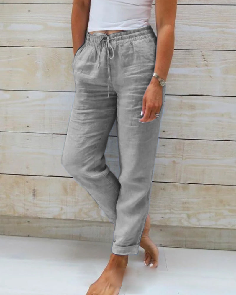 LIVIA™ | Pantalon en lin aéré et extensible