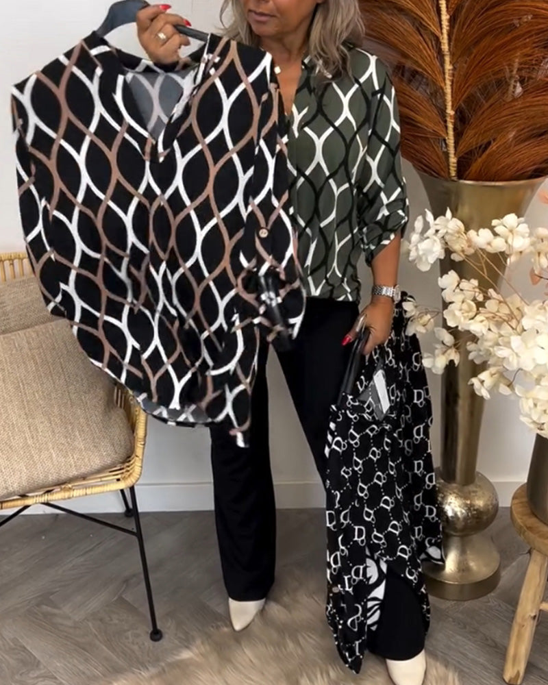 Noor – Bluse mit Grafischem Print