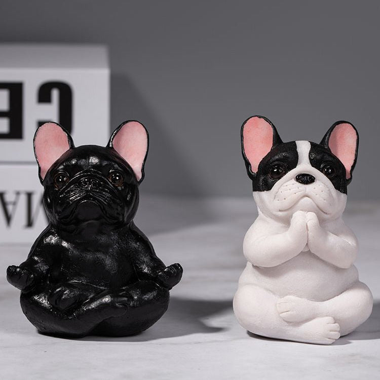 Französische Bulldogge Yoga Kunst