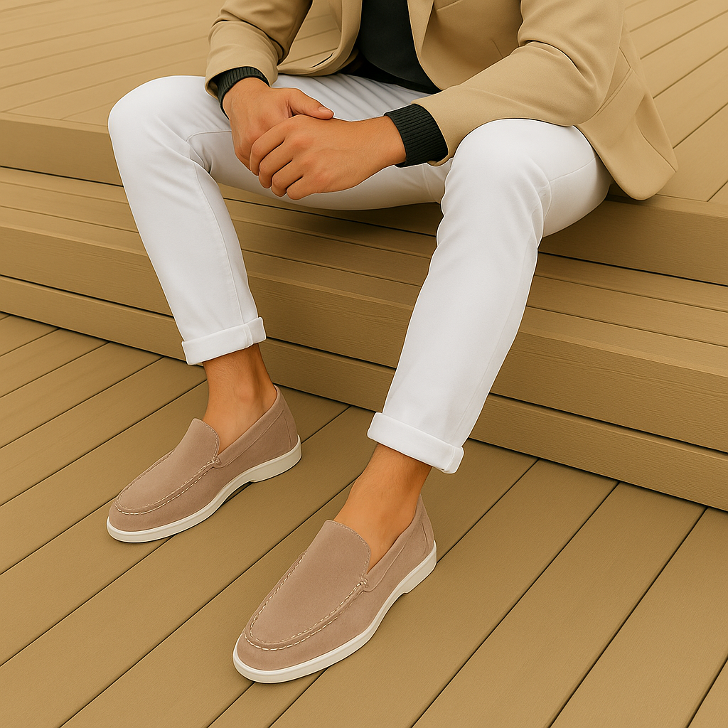 Schicke Wildleder Slipper
