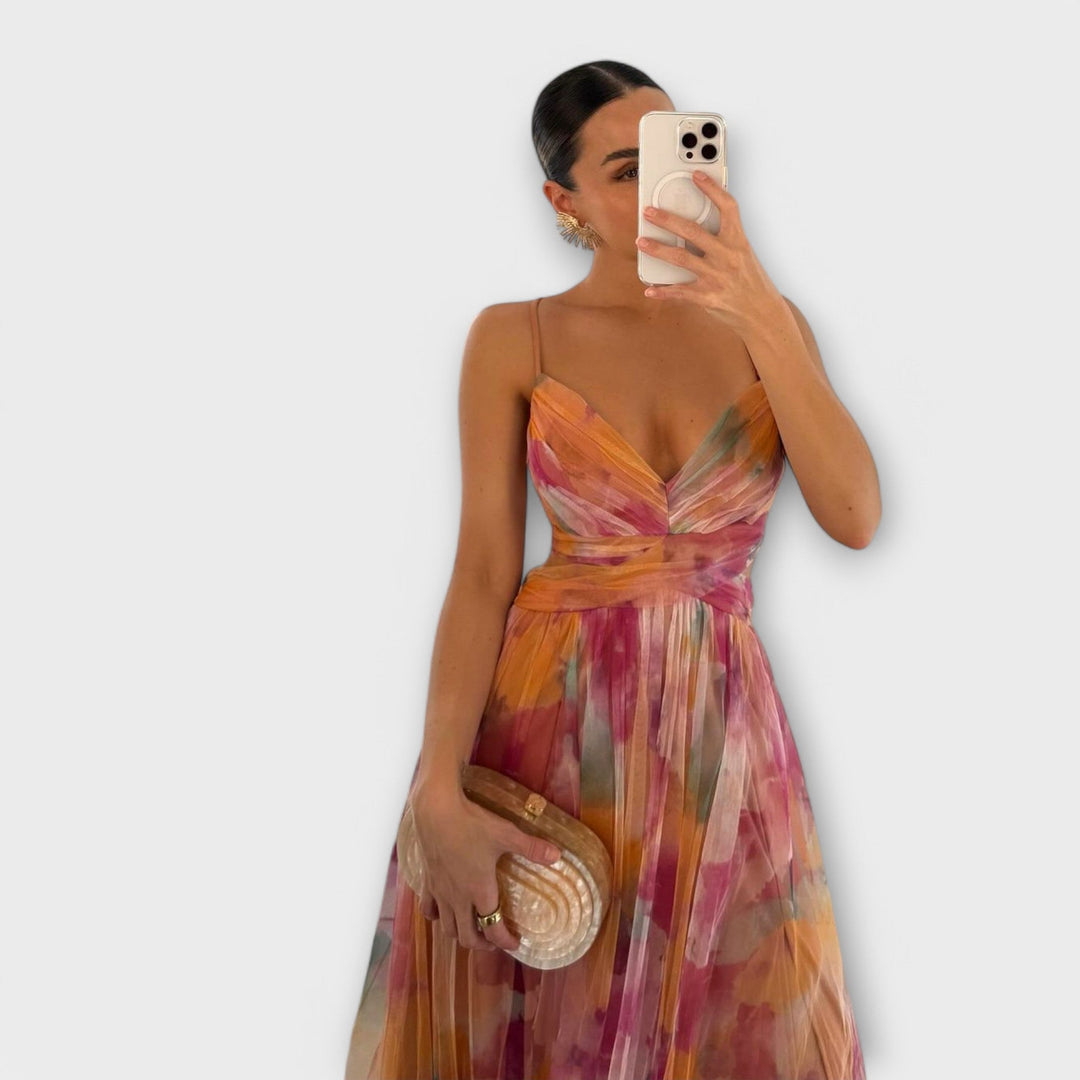 Annai Mesh Maxi Kleid - Elegant und Figurbetonend