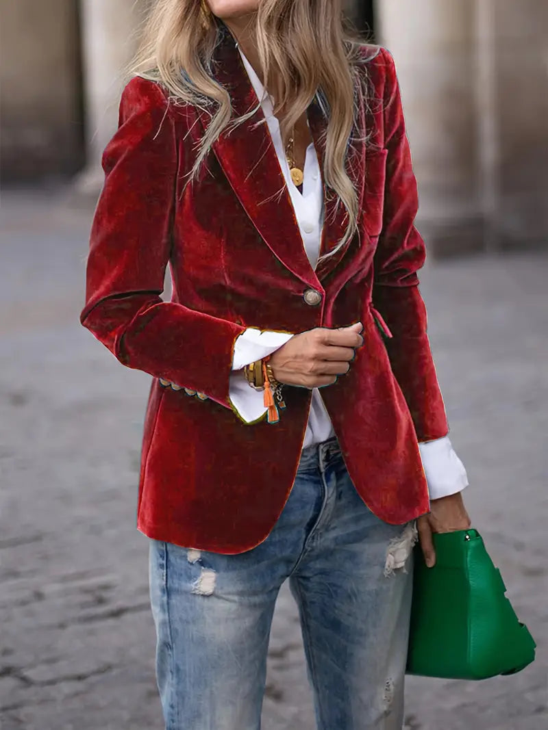 JULISSE | BLAZER ÉLÉGANT EN VELOURS 