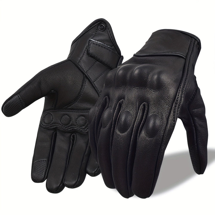 PU-Leder Motorradhandschuhe mit Touchscreen-Funktion