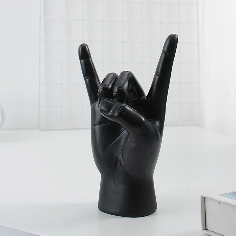 Lass uns rocken Handgeste