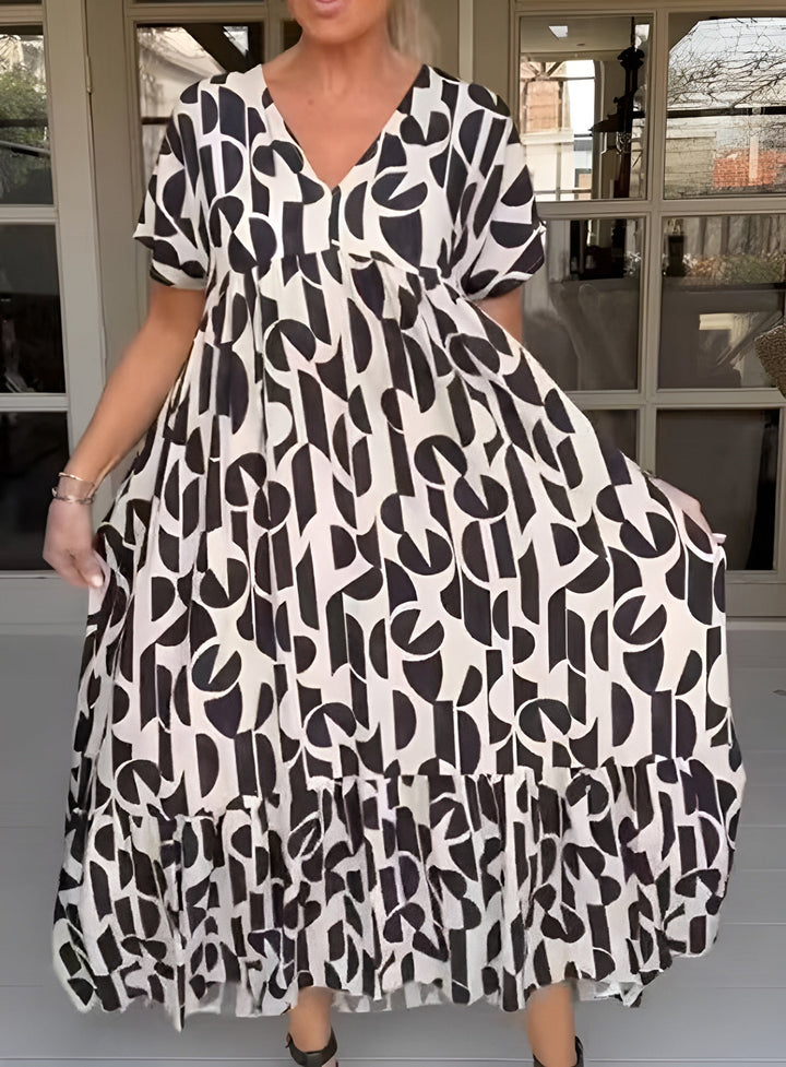 Colette | Fließendes Kleid mit V-Ausschnitt