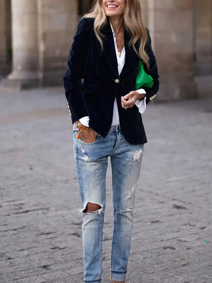 JULISSE | BLAZER ÉLÉGANT EN VELOURS 