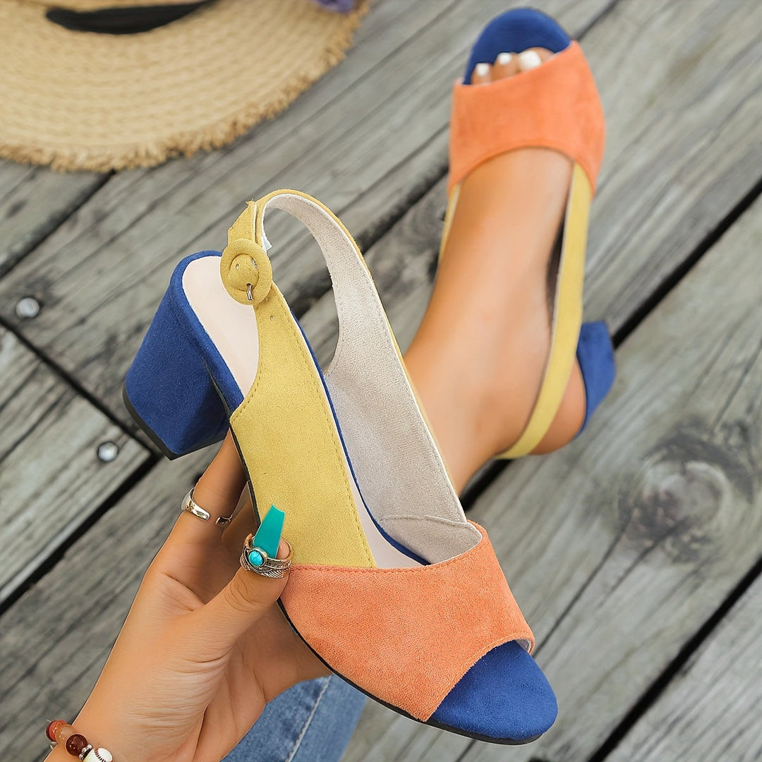 Zuri™ Farbblock Slingback Absätze