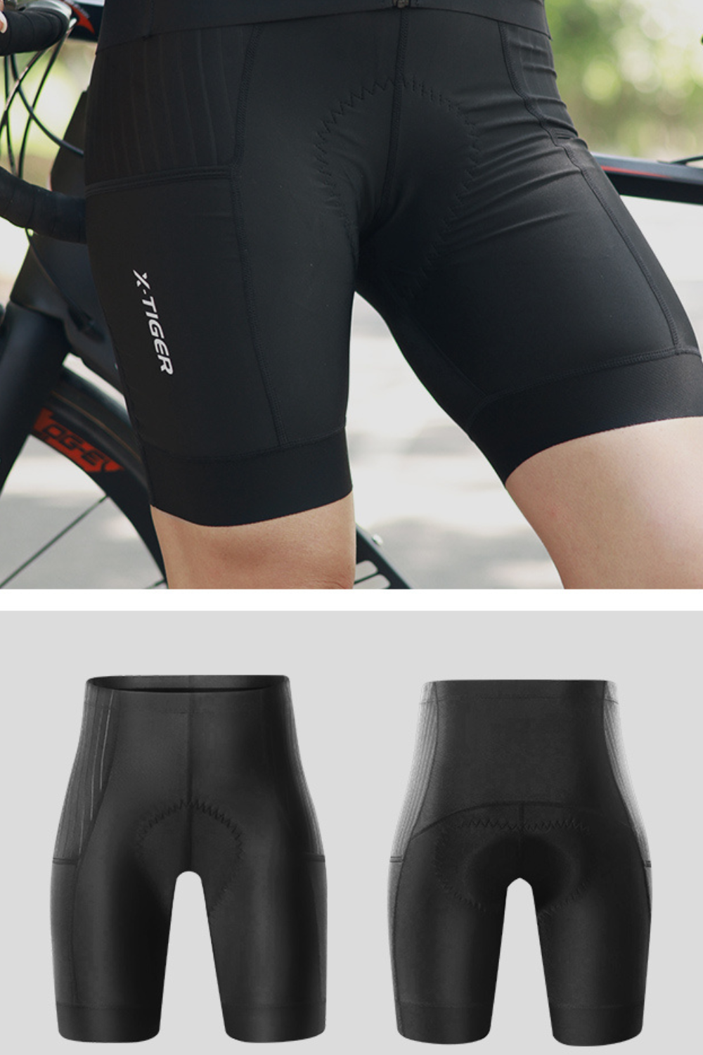 Collant de cyclisme AKTIVABENTEUER™ X-TIGER Pro pour femme | Coupe confortable, séchage rapide et absorption des chocs