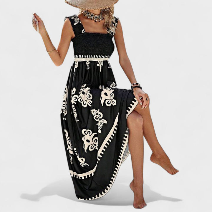 Liora | Robe longue à corsage froncé