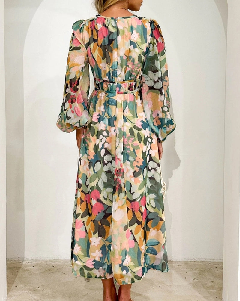 LIESEL I BLUMEN LANGARMKLEID