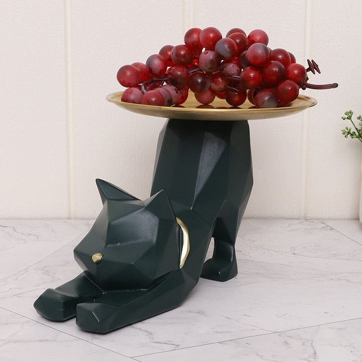 Geometrisches Katzen-Schlüsselablage