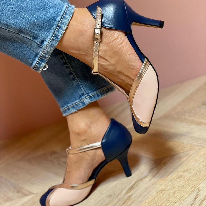 Alessia™ | Bunte und Bequeme T-Strap Pumps mit Runder Spitze