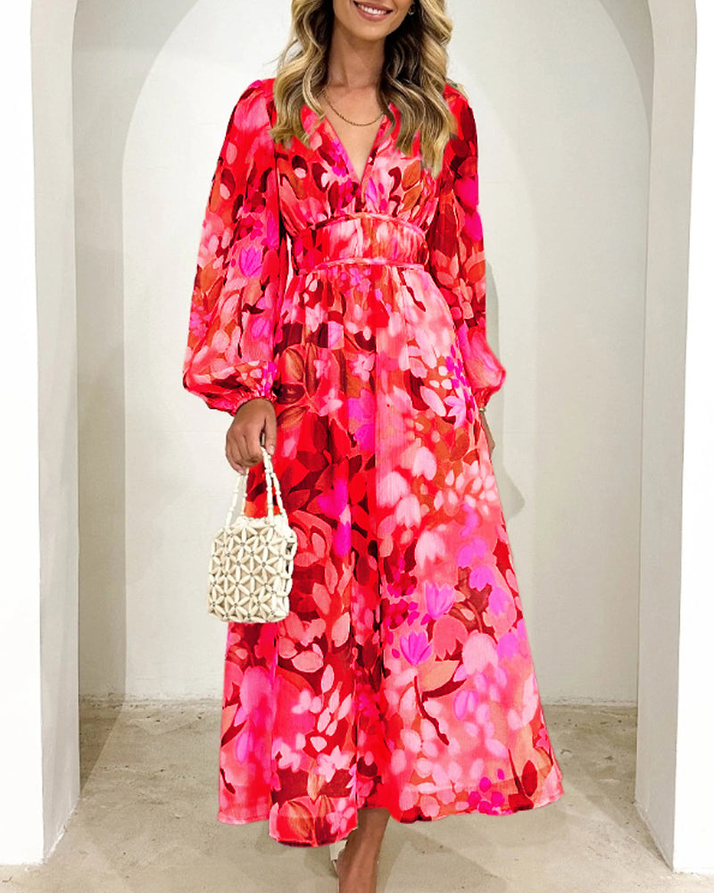 LIESEL I BLUMEN LANGARMKLEID